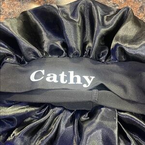 Black Satin shower or make up cap FOR A CATHY 😀